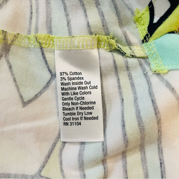 Women’s crown & ivy 3/4 Sleeve Soft Stretchy Dress Blue White Green Size M - Picture 5 of 5